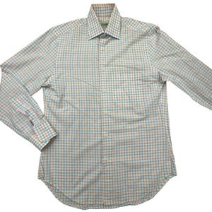 Gitman Bros. Shirt Mens Small S Plaid Long Sleeve Button Down Collar